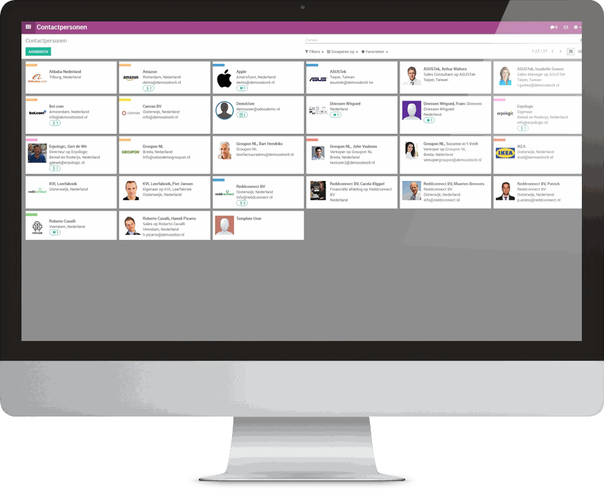 Odoo CRm gedetailleerde klantinformatie