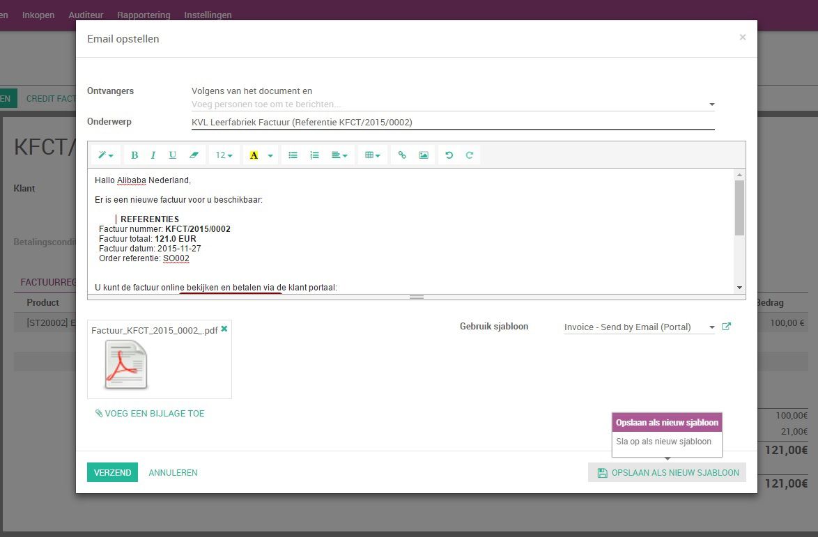 Odoo afbeelding en tekstblok